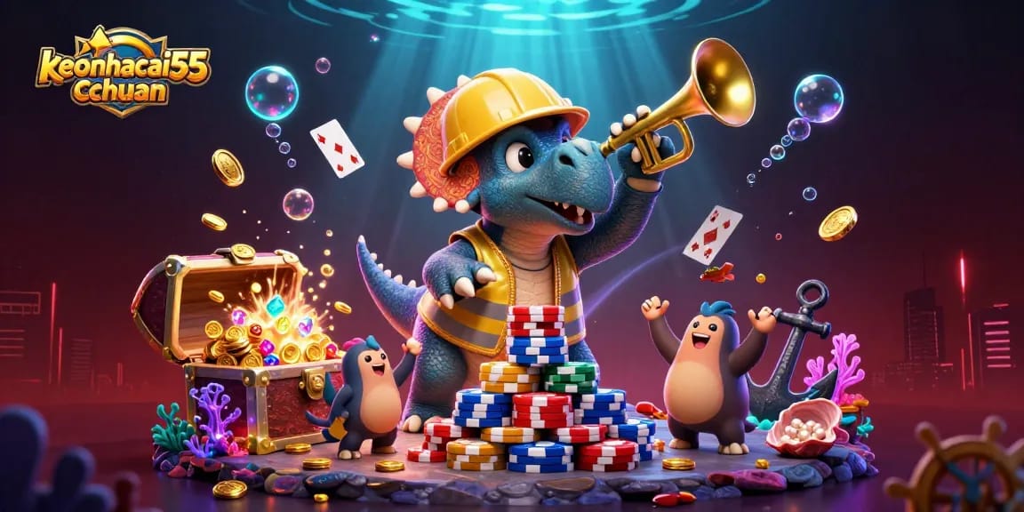 Build your strategy with keonhacai55chuan illustrated in a vibrant casino-themed scene