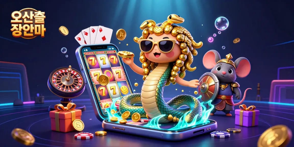 Experience thrilling 게임 play with 오산출장안마 as Medusa and friends spin the slot reels amidst dynamic casino elements.