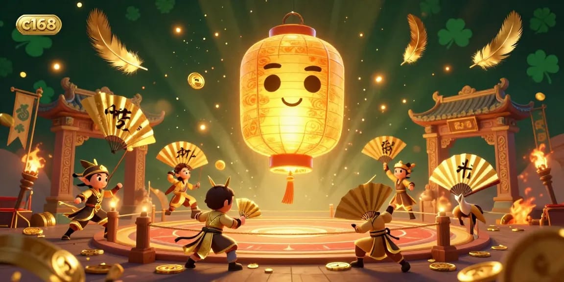 Engage with c168's vibrant online casino spirit, illuminating the gaming world with golden coins and lucky symbols.