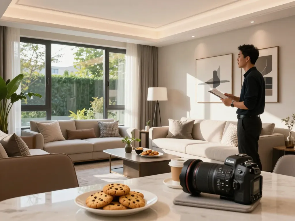 Immobilienmakler Frankfurt Riedberg präsentiert ein wunderschön inszeniertes Zuhause, um potenzielle Käufer anzuziehen.