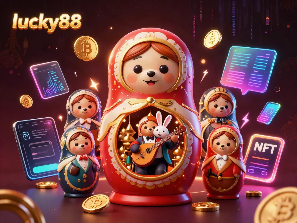 Experience the excitement of lucky88 with animated bears, casino elements, and vibrant crypto coins.