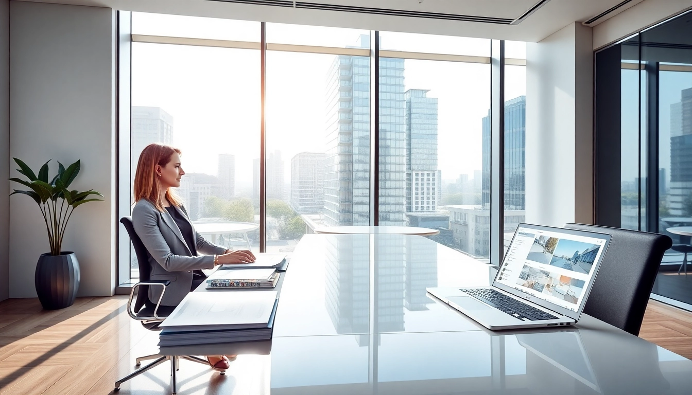 Immobilienmakler Frankfurt Preungesheim-oriented agent consulting clients in a bright, modern office.