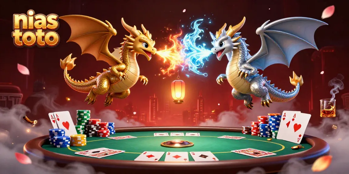 Rasakan keseruan nias toto dengan permainan poker yang epik, dipenuhi naga dan simbol keberuntungan.